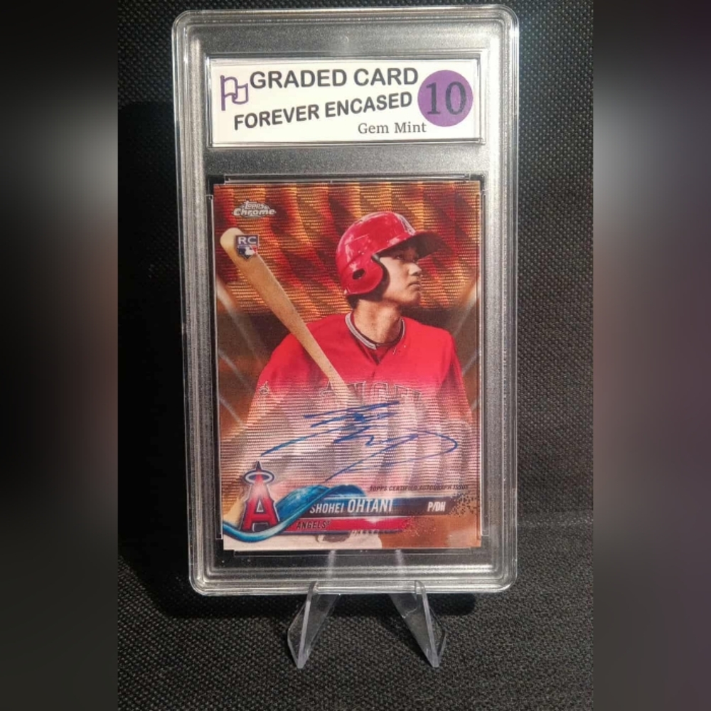 2018 Topps Chrome - Rookie Autographs Shohei Ohtani #RA-SO Gold Wave Refractor *